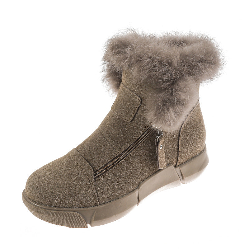 Women's One Large Size Loose Feet Fat Snow Boots