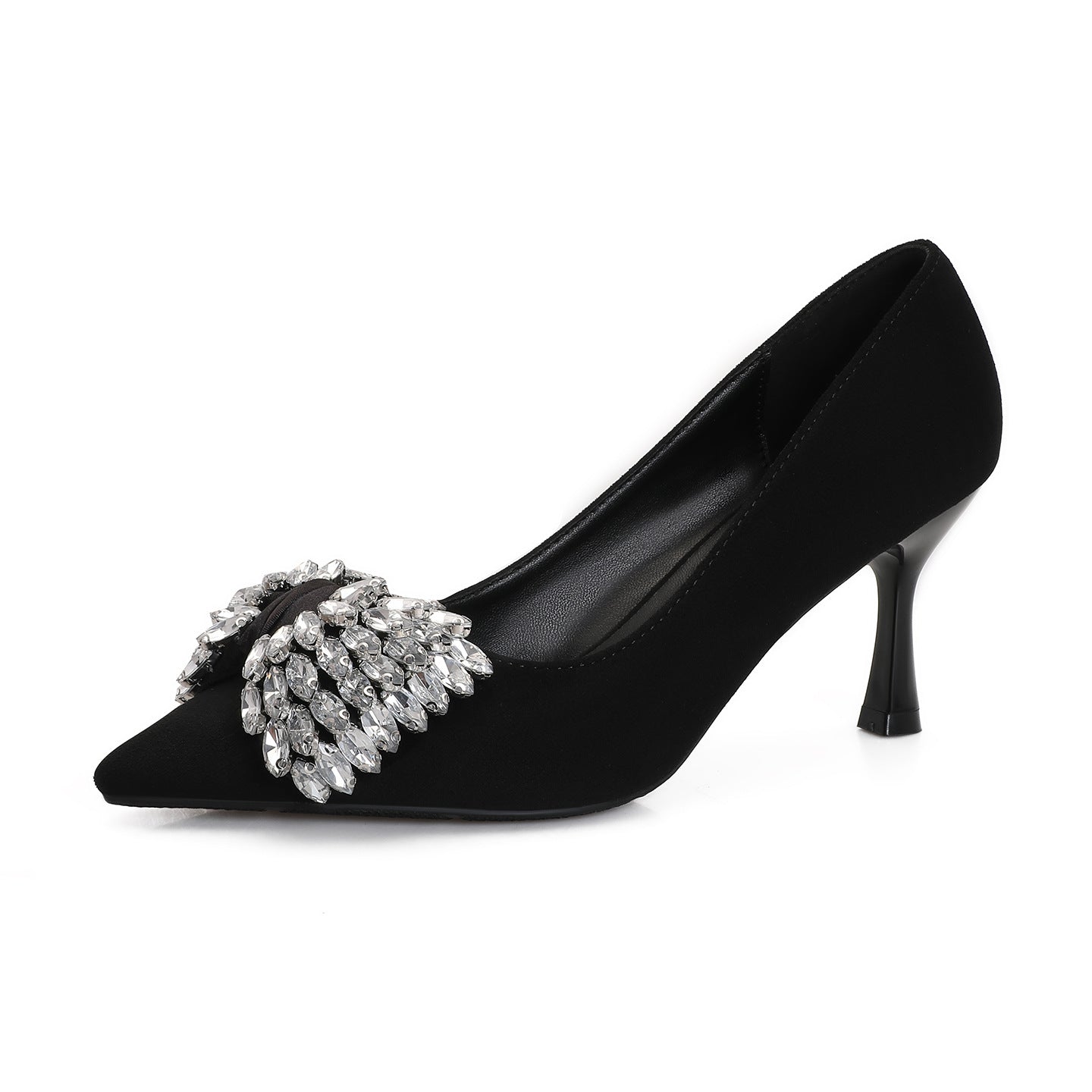 Elegant Small Size Bow Chunky Plus Heels