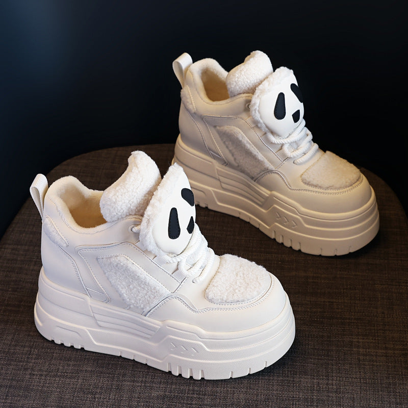 Women's Thick-soled Winter Fleece-lined Thickened Inner Height Casual Shoes