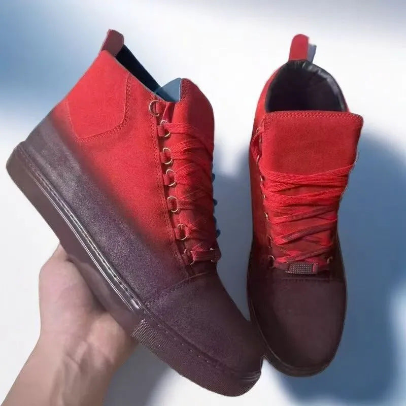 Thick Bottom Height Increasing Color Matching Men's Casual Shoes
