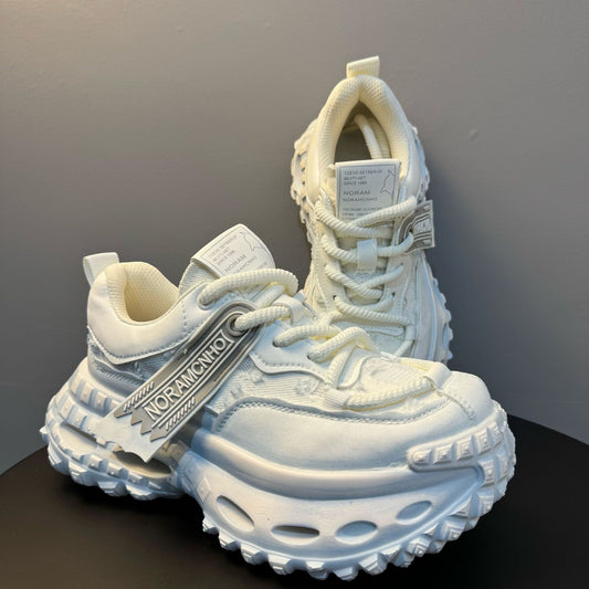 Men's Thick Bottom Heightened Daddy Distressed Couple Sneakers