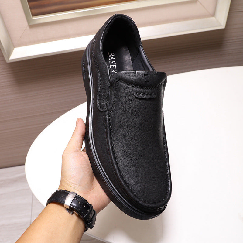 Men's Old Business First Layer Cowhide Breathable Beef Tendon Leather Shoes