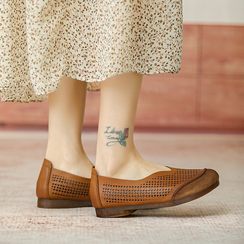 Women's Hollow Out Flat Hole Soft Bottom Sandals