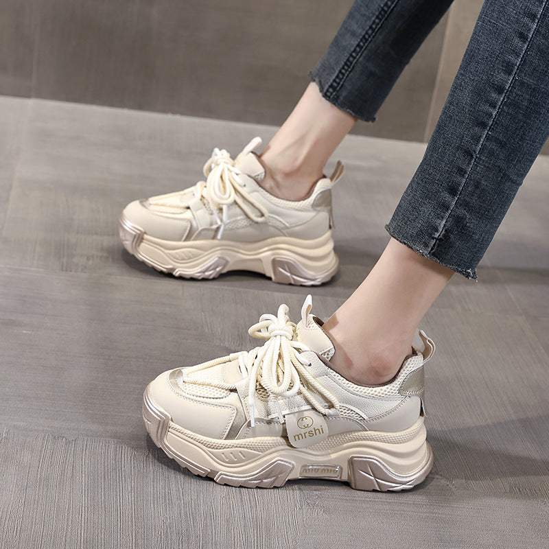 Women's Thick-soled Flat Fashionable Early Spring Genuine Casual Shoes
