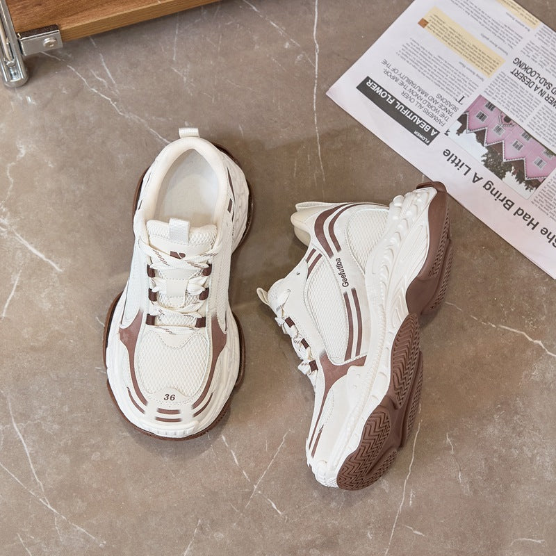 Women's Summer Mesh Breathable Retro Paris Dad Small Platform Women's Sports Shoes