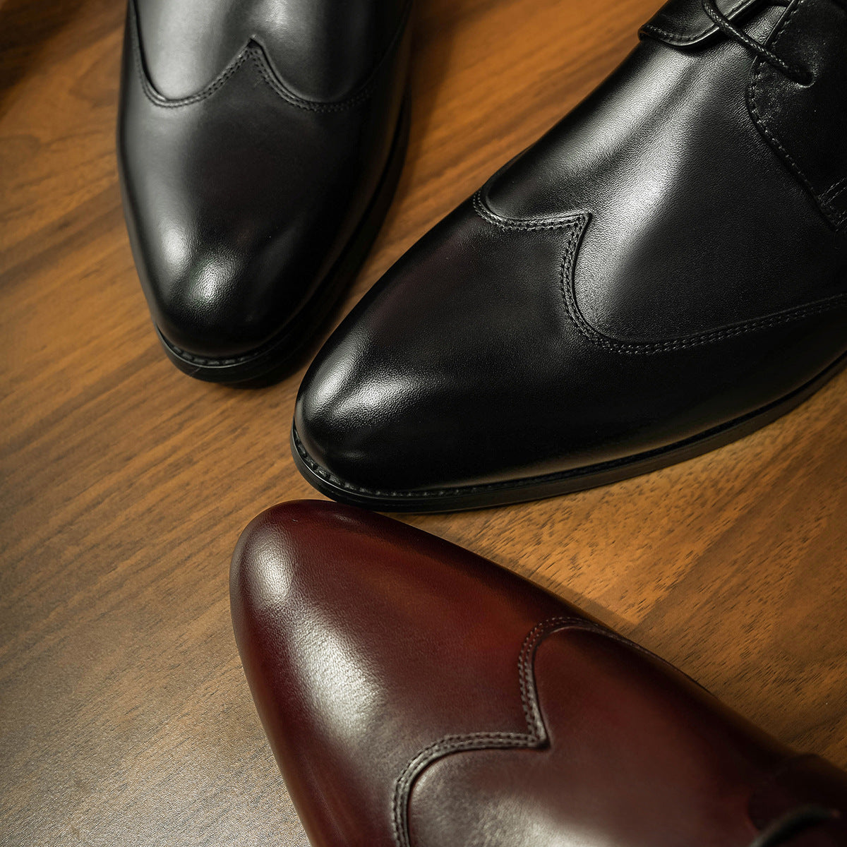 Men's Unique Quality British Pointed Business Leather Shoes