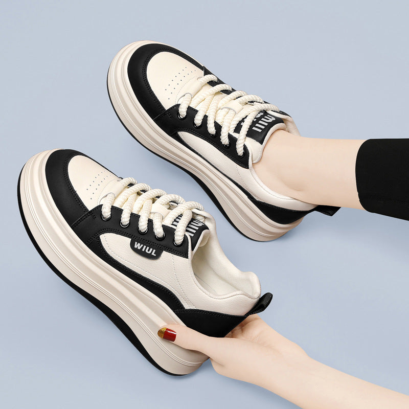 Women's Retro Platform Height Increasing Dissoed Versatile Casual Shoes