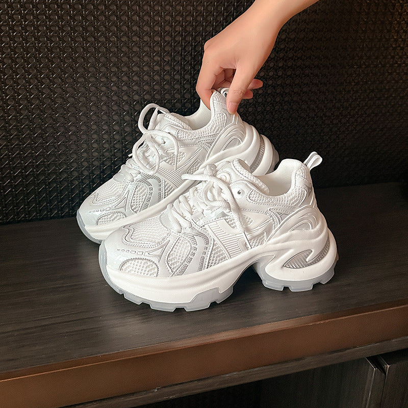 Women's Grape Mom Summer Lightweight Breathable Mesh Thick Sneakers