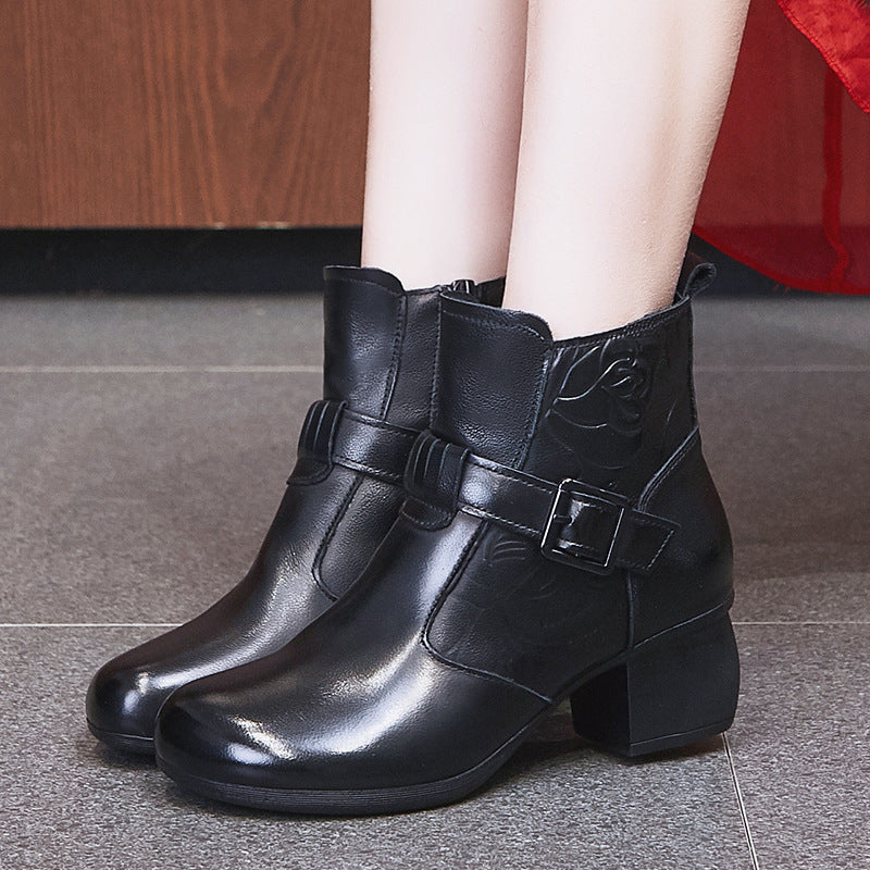 Women's Mother Chunky Soft Bottom Warm Keeping Boots