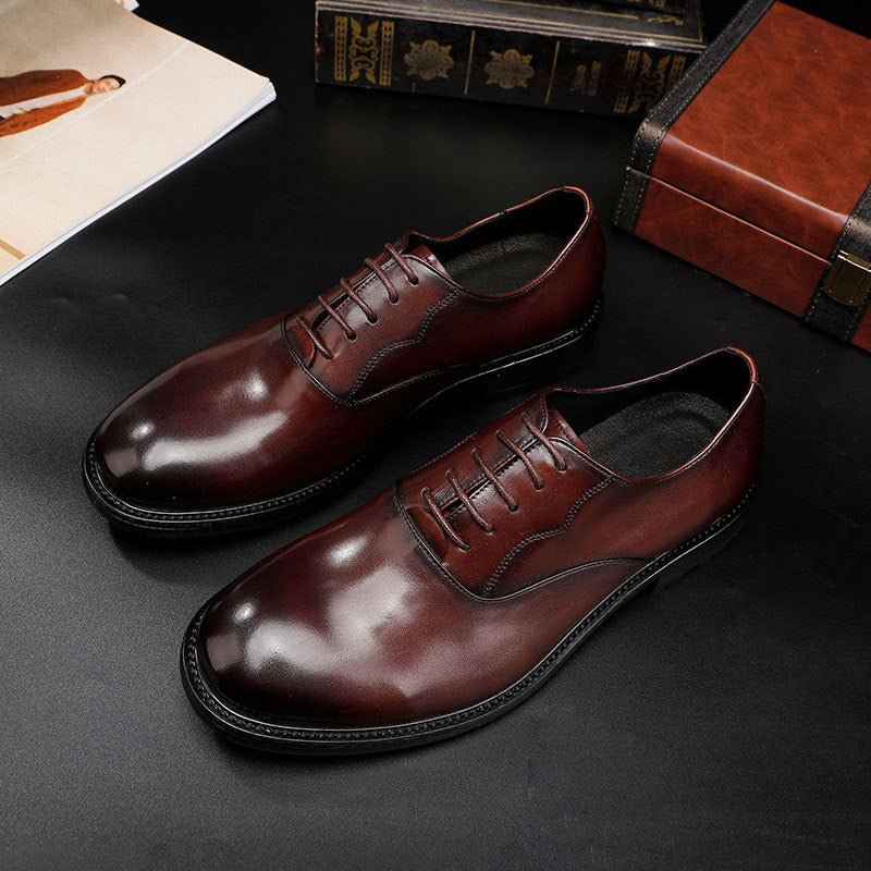 Men's Size Business Formal Wear British Retro Leather Shoes