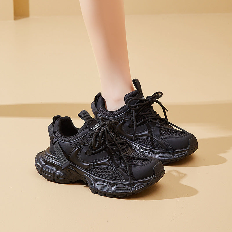 Women's Autumn Platform Clunky Korean Height Increasing Style Sneakers