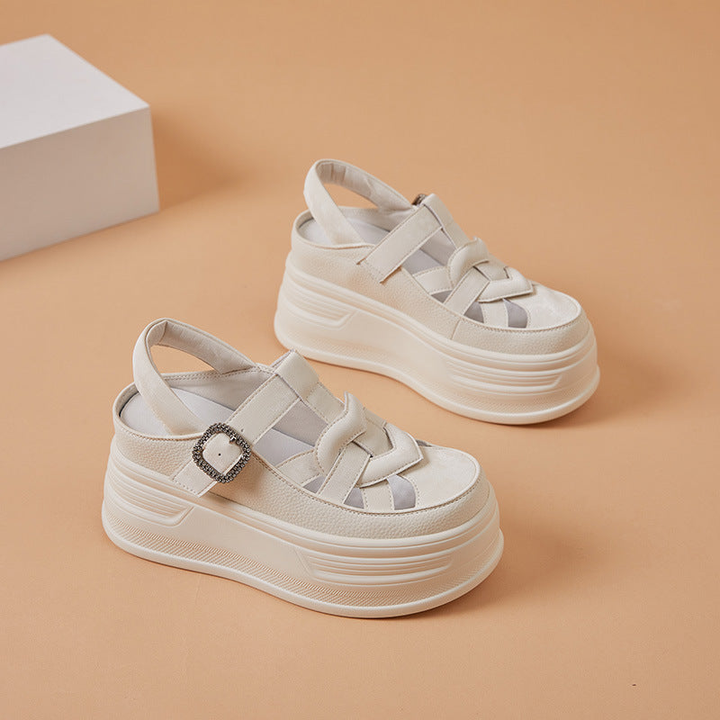 Women's Height Increasing Insole Breathable Versatile Campus Casual Shoes