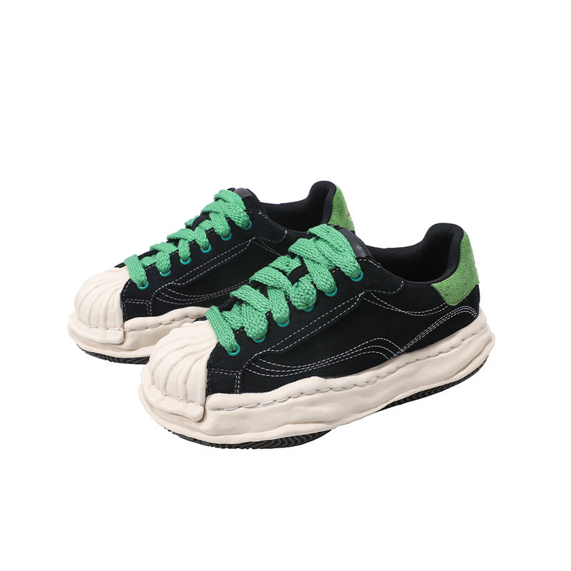 Round Head Thick Bottom Tiger Shell Casual Shoes