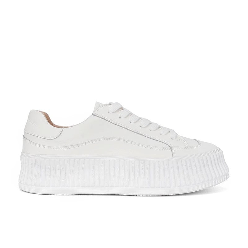 Women's Platform White Small Size Summer Versatile Heighten Muffin Sports Casual Shoes