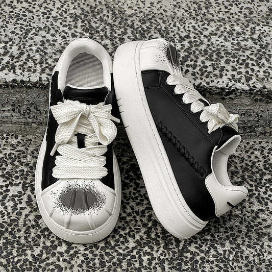 Women's & Men's Niche Shell Toe Thick-soled Autumn Couple Sneakers