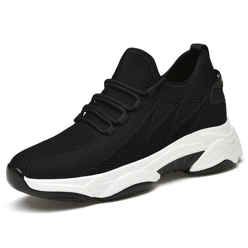 Men's Increasing Insole Breathable Fly Woven Mesh Sneakers