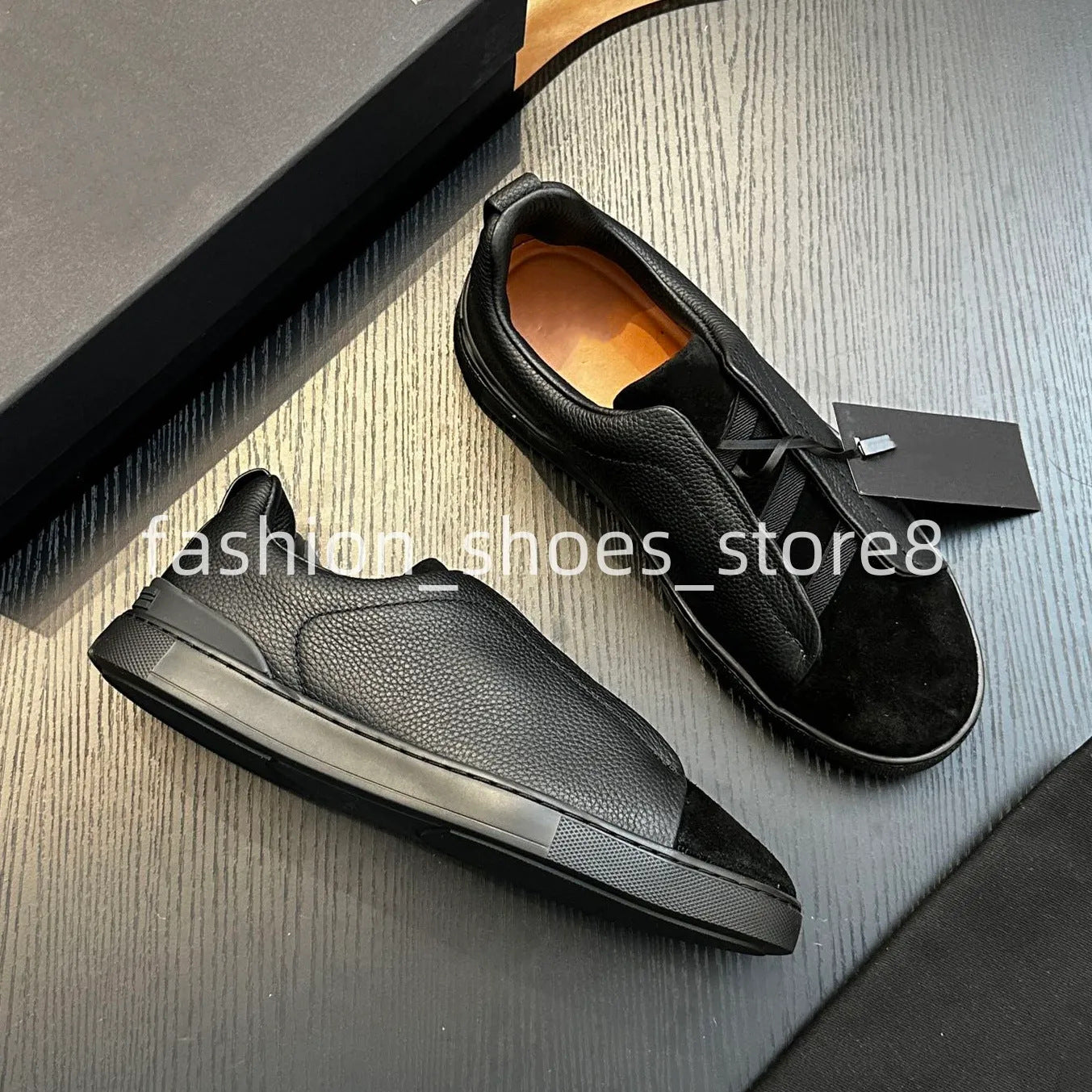 Men's Slip-on Cross Elastic Band Flat Lightweight Comfortable Men's Board Shoes