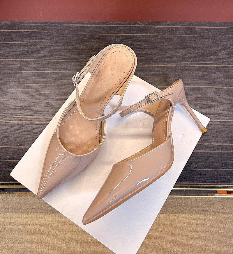 Women's Autumn Diamond Band Stiletto Adult Lady Like Woman Refined Outdoor High Heeled Sandals