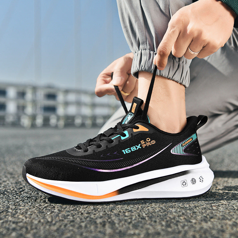 Men's Four Green Light Breathable Shock Absorption Sneakers