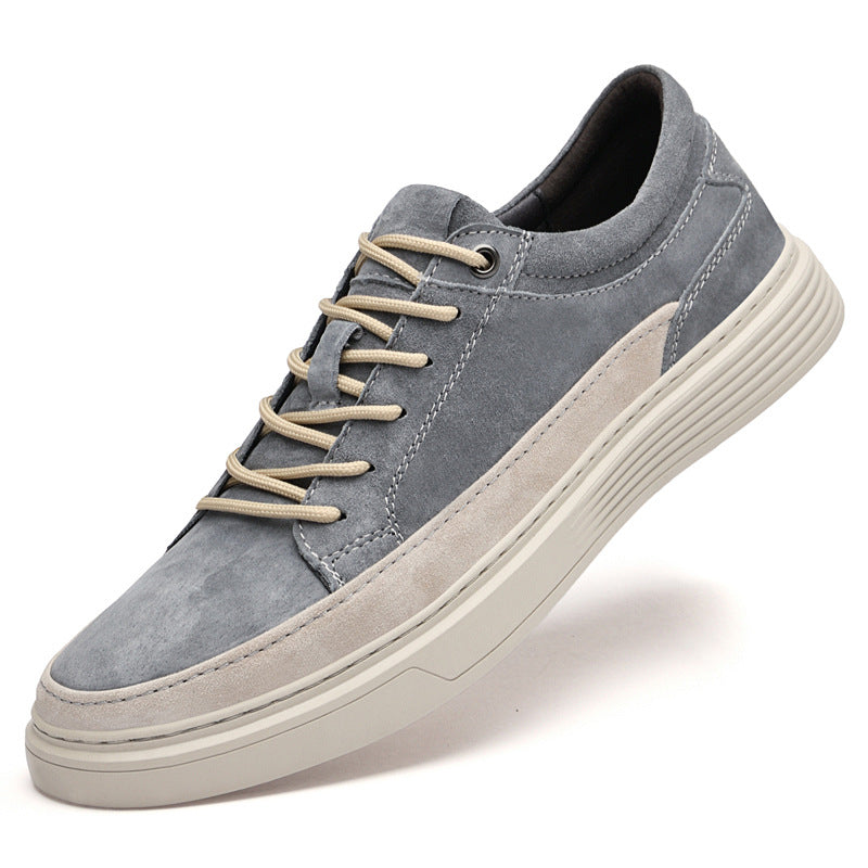 Men's White Spring Genuine High-grade Breathable Summer Men's Board Shoes