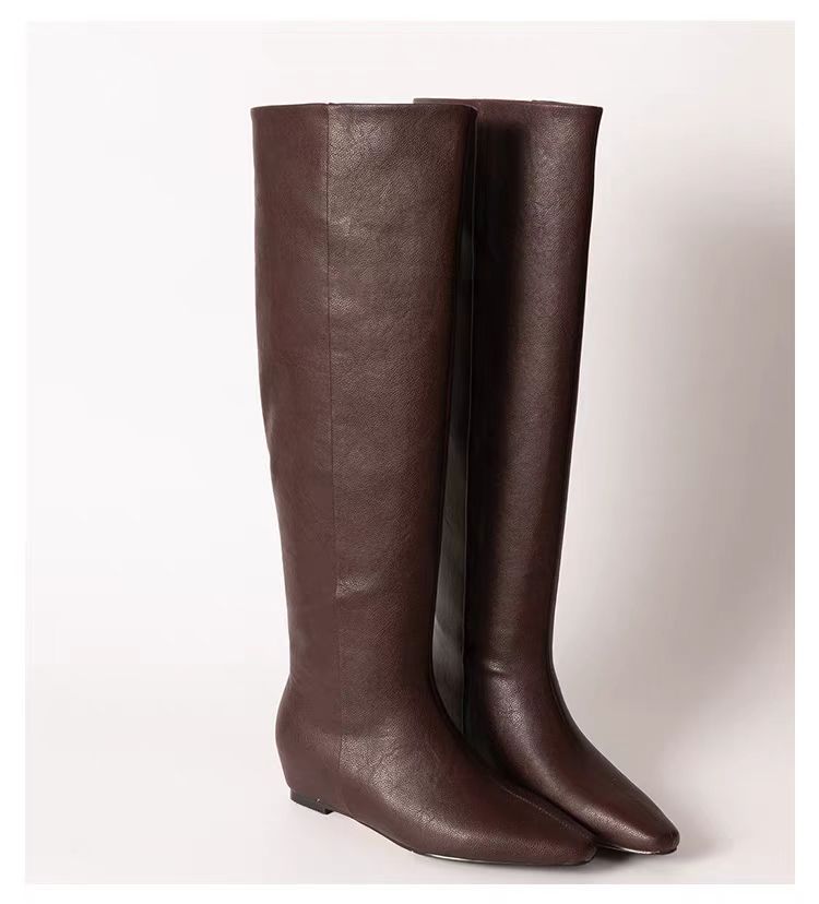 Genuine Long Female Below The Knee Retro Boots