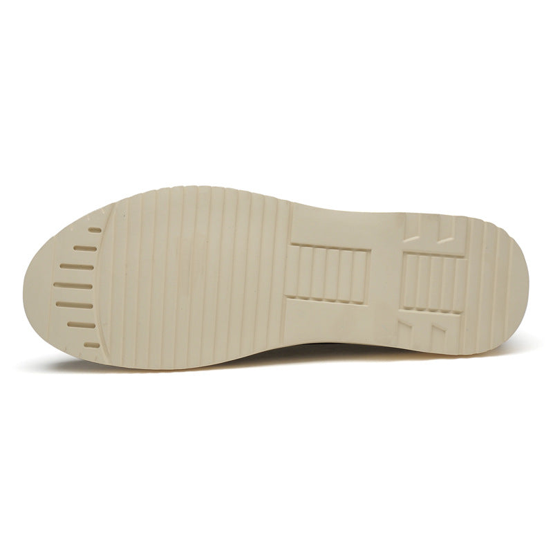 Men's Outer Hight Increasing British Small Cowhide Leather Shoes