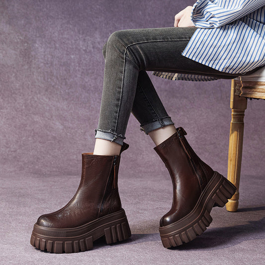 Women's High Platform Martin Small Height Increasing Boots