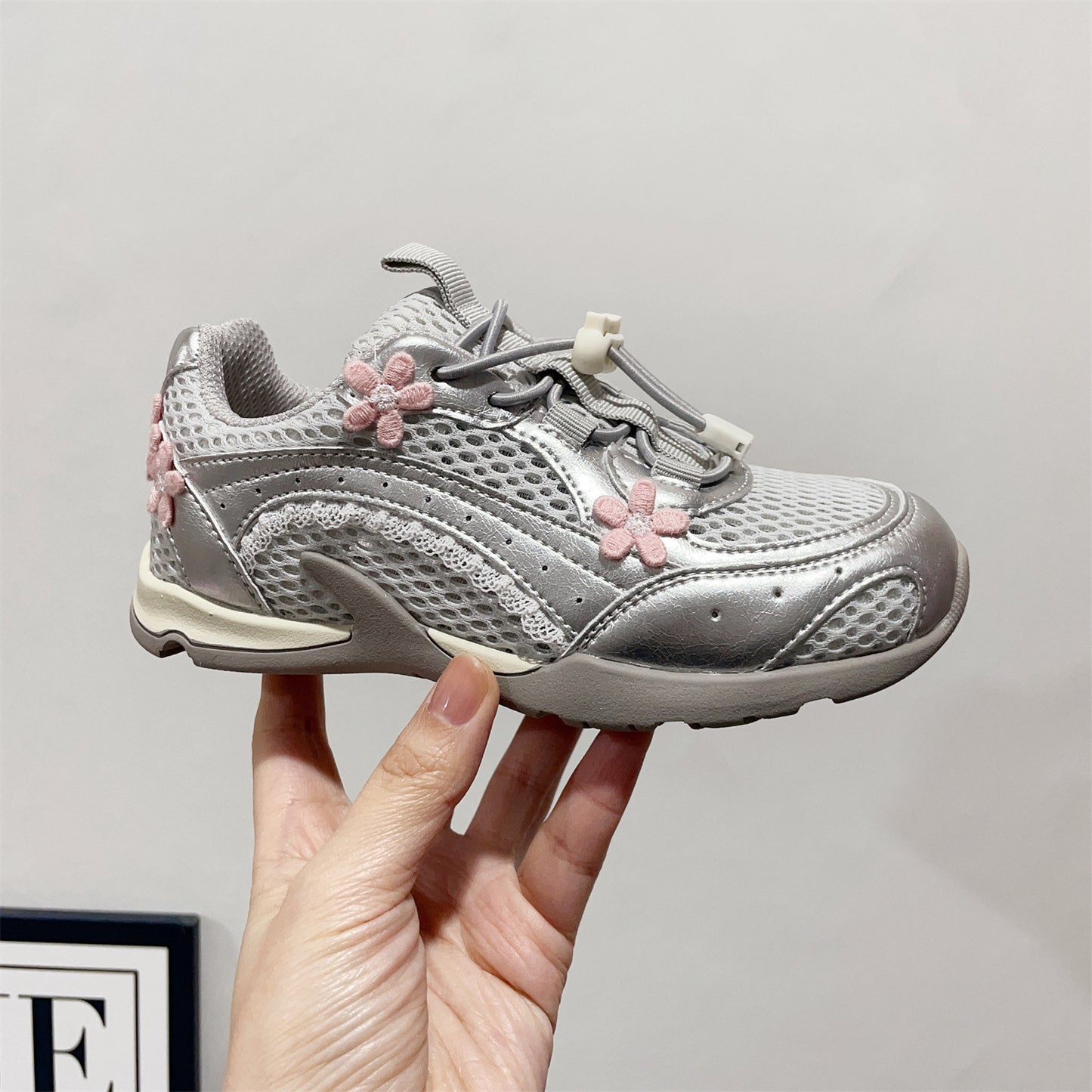 Children's Cute Flowers Little Single Mesh Breathable Soft Casual Shoes