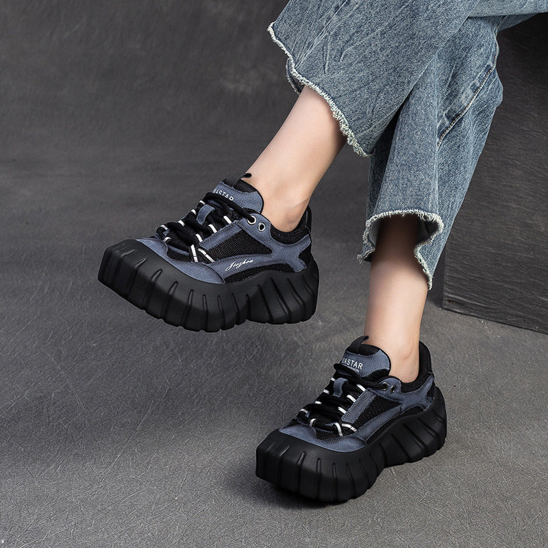 Women's Fashion Fried Street Color Matching Clunky Breathable Casual Shoes