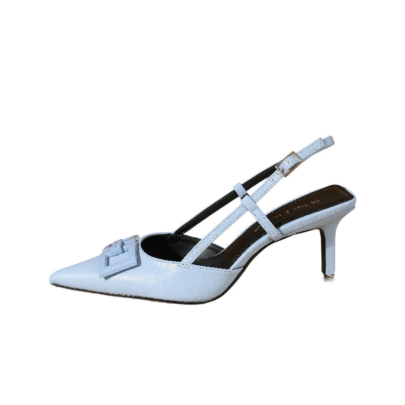 Women's Spring Simple Stiletto Low-cut Skinny Fashion High Heeled Sandals