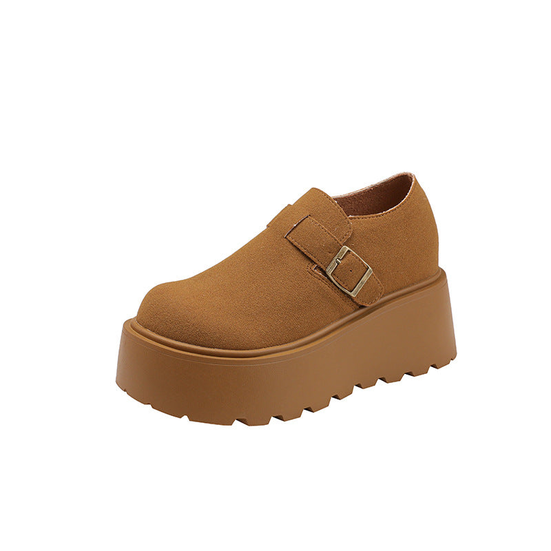 Women's Spring Thick-soled Small Slip-on Height Increasing Women's Casual Shoes