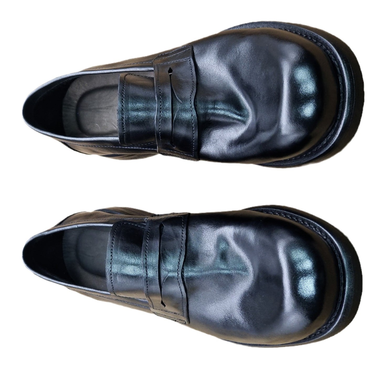 Men's Washed Horse Big Head Slip-on Mickey Warped Loafers/doug Shoes