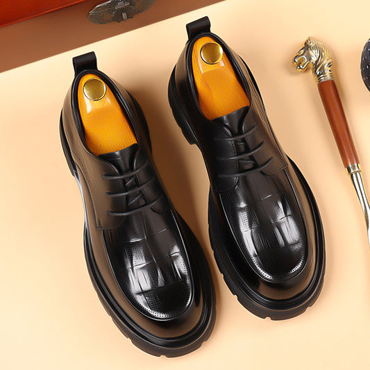 Men's Brogue Breathable Retro British Style Business Formal Leather Shoes