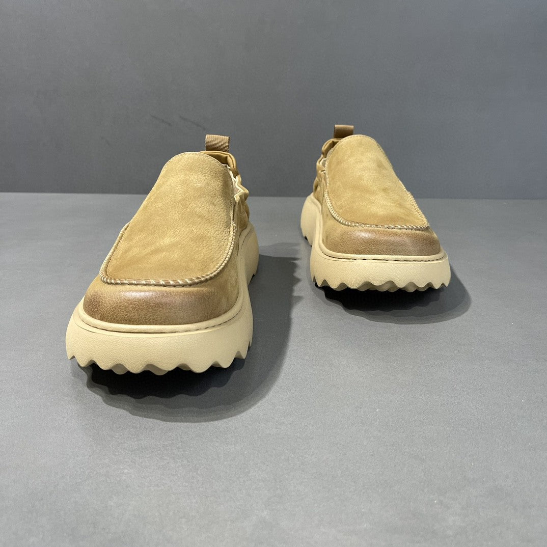 Men's Summer Platform Slip-on Lofter Authentic Hollow Out Travel Breathable Loafers/doug Shoes
