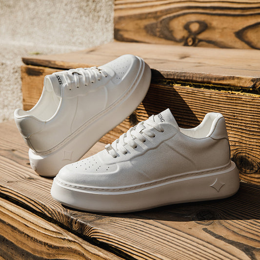 Men's Korean Style Trendy Comfortable White Spring Sneakers