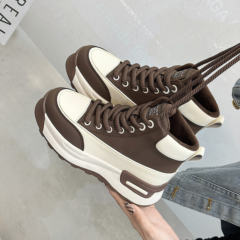 Women's Platform Winter In Cotton Veet Super Sneakers