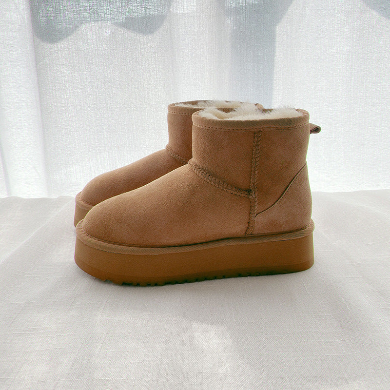 Women's Increasing Outer Wear Warm Muffin Short Snow Boots