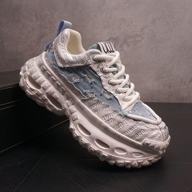 Men's Breathable Platform Dad Low Top Fashion Trend Men's Board Shoes