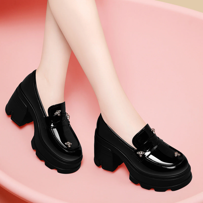 Women's Platform British Style Small Muffin Height Women's Shoes