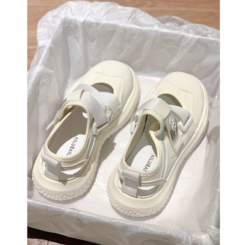 Women's Size Genuine Sports Autumn Velcro Closed Toe Casual Shoes