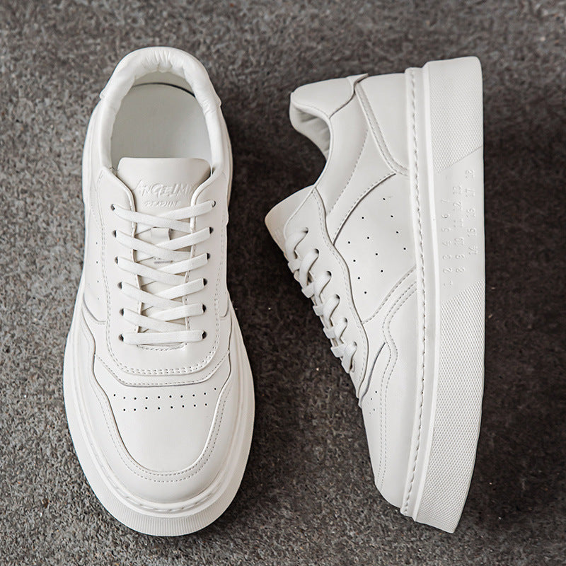 Men's Color Platform White Board British Retro Sneakers