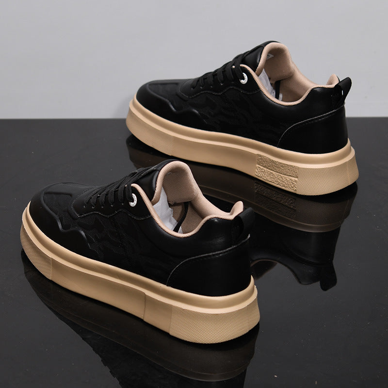 Men's Thick Bottom Couple Style White Soft Casual Shoes