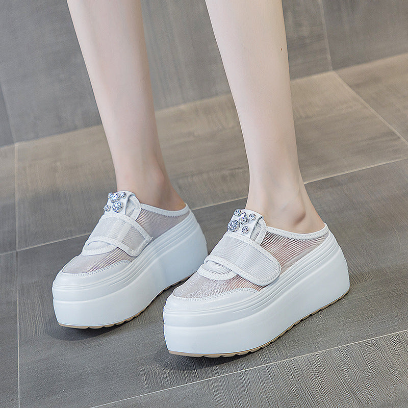 Women's Semi Thick Bottom Increased Breathable Mesh Slippers