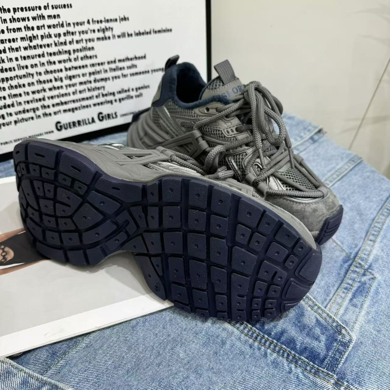 Warm Platform Dad Female Mesh Breathable Sneakers