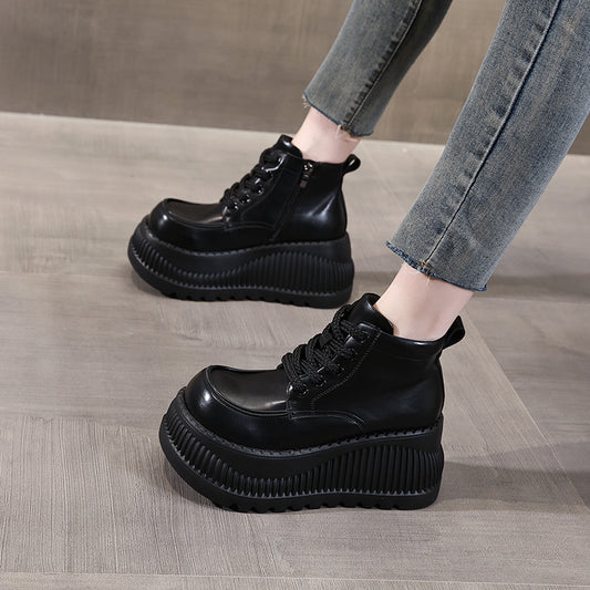 Small Thick Bottom Hight Increasing Martin Boots