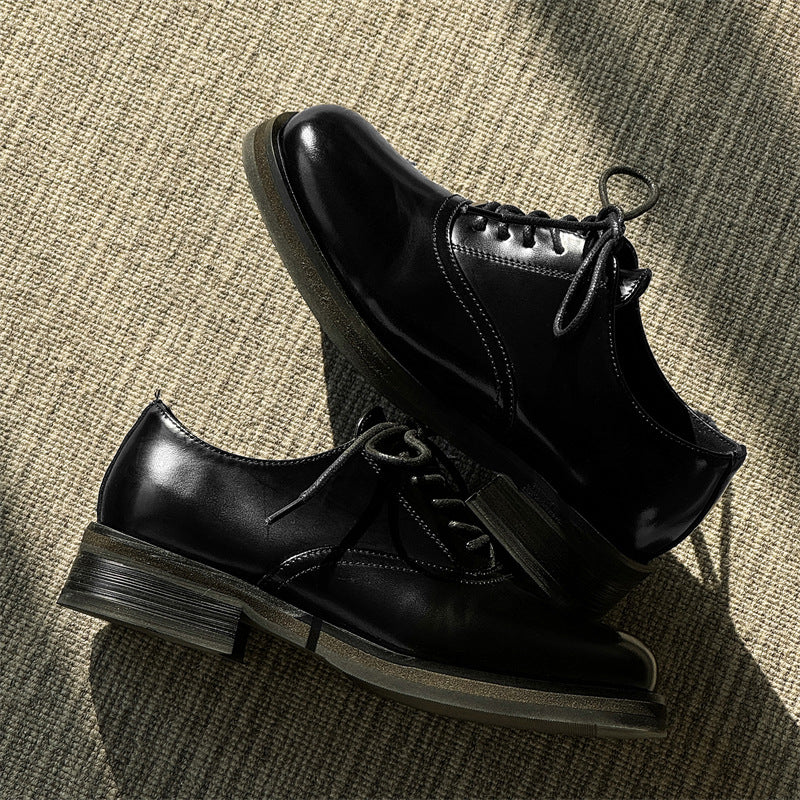 Men's Niche Formal Wear Couple Korean Derby Leather Shoes