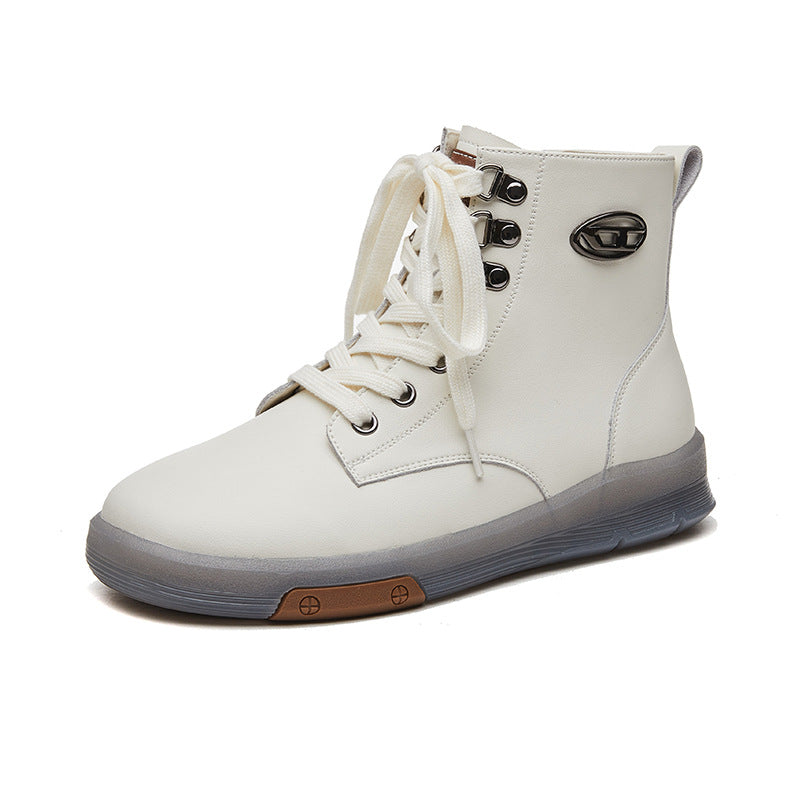 Women's Fleece-lined Martin Genuine Tendon Bottom Ankle Boots
