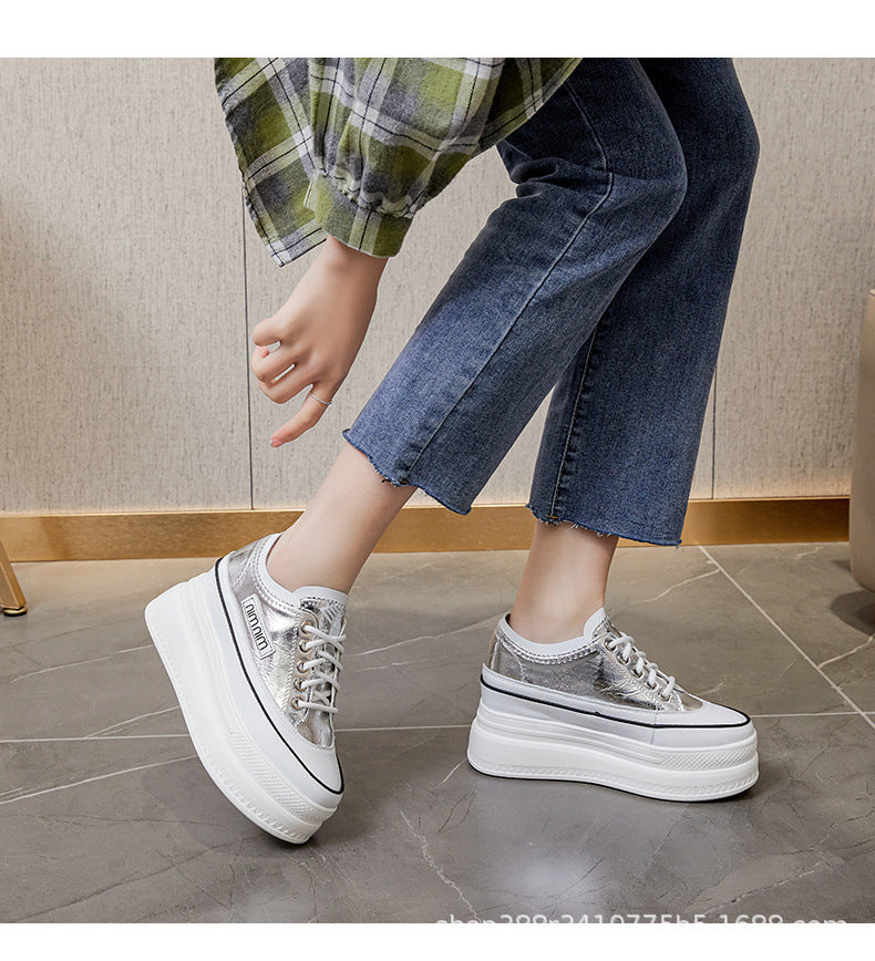 Women's Summer Hidden White High Board Sports Sneakers