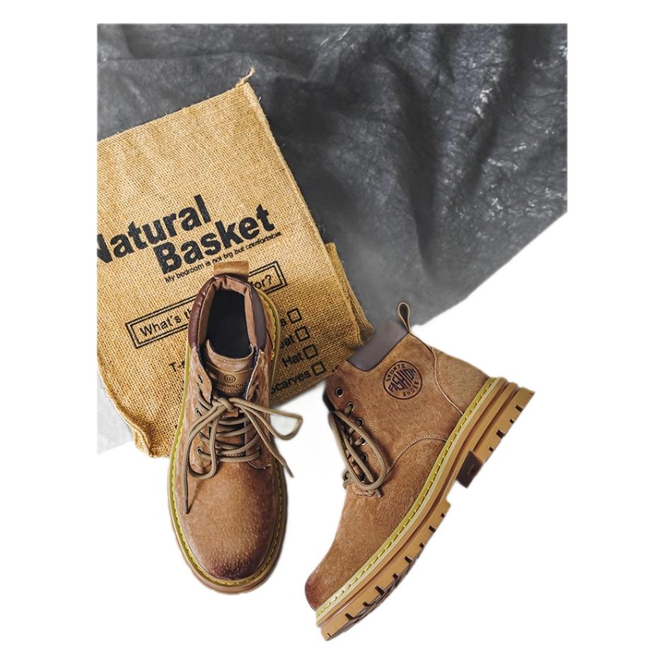 Men's Martin Thick-soled Big Head British Style Boots
