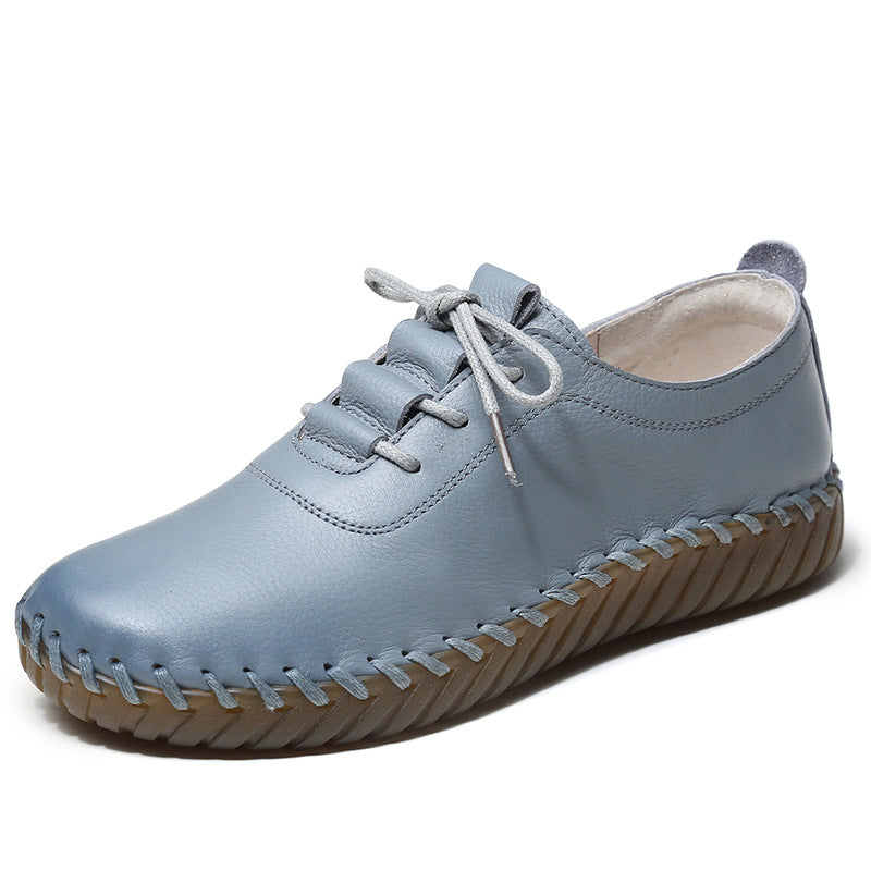 Women's Spring First Layer Cowhide Mother Soft Casual Shoes